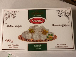 LOUKOUM PISTACHE PAQUET X12   500GR